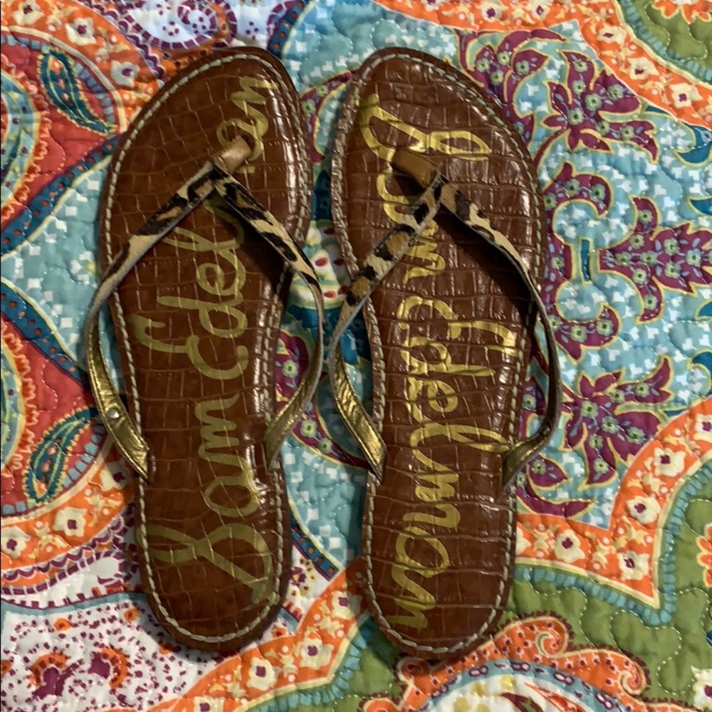 Sam Edelman Gracie Leopard Thong Sandal